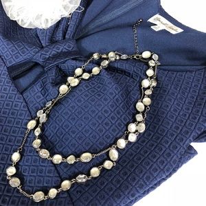 Crystal Station Necklace New on Card